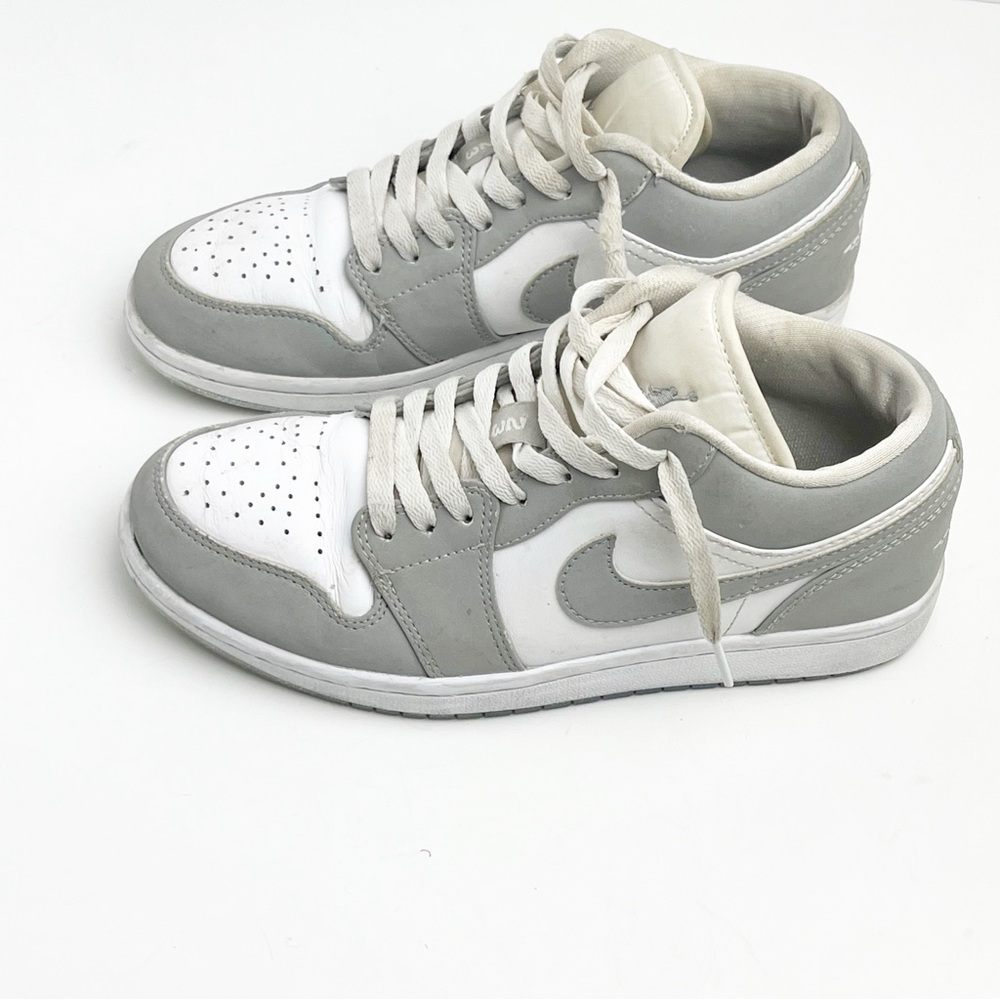 NIKE Jordan 1 Wolf Gray White Low Top Lace Up Sneakers #DC0774-105, Size 6.5 - Picture 8 of 15